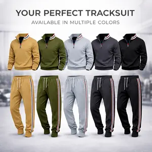 Men's 2-Piece Wolf Print Hooded Sweatshirt & Drawstring Track Pants Set - Long-Sleeved Casual Sportswear for Autumn, Winter Everyday, Indoor & Outdoor Use