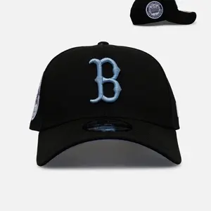 BOSTON RED SOX 'BLACK AND SKY BLUE' 9FORTY A-FRAME SNAPBACK HAT