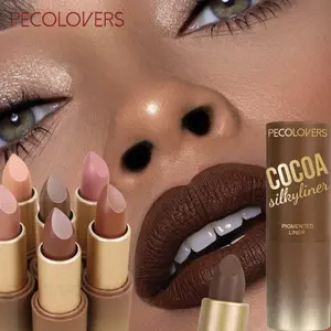 6pcs/set Matte Lipstick, Caramel Brown, Colored Lipstick, Luxurious Long Lasting & Waterproof, Autumn and Winter, Perfect Holiday Gift for Women