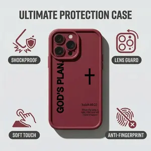 God's Plan Isaiah 60:22 Faith Cross Phone Case for iPhone16/13PROMAX/17PRO/16/15/14/13/12/GALAXYS21/S22/S23/S24 Celestial Eye Layered Phone Case exquisite craftsmanship Cool trend