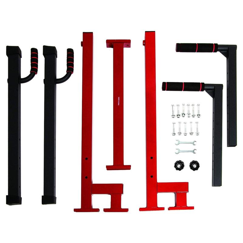 BalanceFrom Multi-Function Home Gym Exercise Dip Stand, 500lb Capacity, Pull Up Bar Fitness Equipment for Triceps and Upper Body Workout Equipment