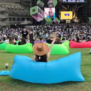 Inflatable Recliner, Inflatable Air Chair, Inflatable Sofa Bed, Sleeping Bag Sofa, Suitable for Beach, Camping, Garden, Outdoor Walking