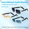 DVKIX Modern Lightweight Plastic Smart Glasses - Android-Compatible, Wireless Bluetooth Adjustable, UV-Protective, Waterproof, Immersive Audio, Call & Music Player, Unisex for Fitness, Badminton, Casual Use (200H Standby, 9H Audio, Includes Batteries)