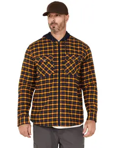 Hawx Men's Jacob Plaid Print Long Sleeve Hooded Flannel Shirt - Hxfa24w92-Nvy