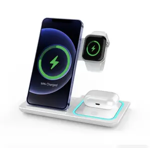 3 in 1 Wireless Charger Pad Smartphone Cellphone Electronic