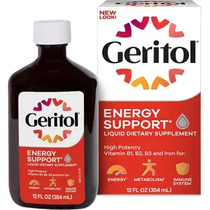 Liquid Vitamin & Iron Supplement with High Potency B Vitamins for Energy Support, Easy to Swallow, Pleasant Taste, Non GMO, 12 oz
