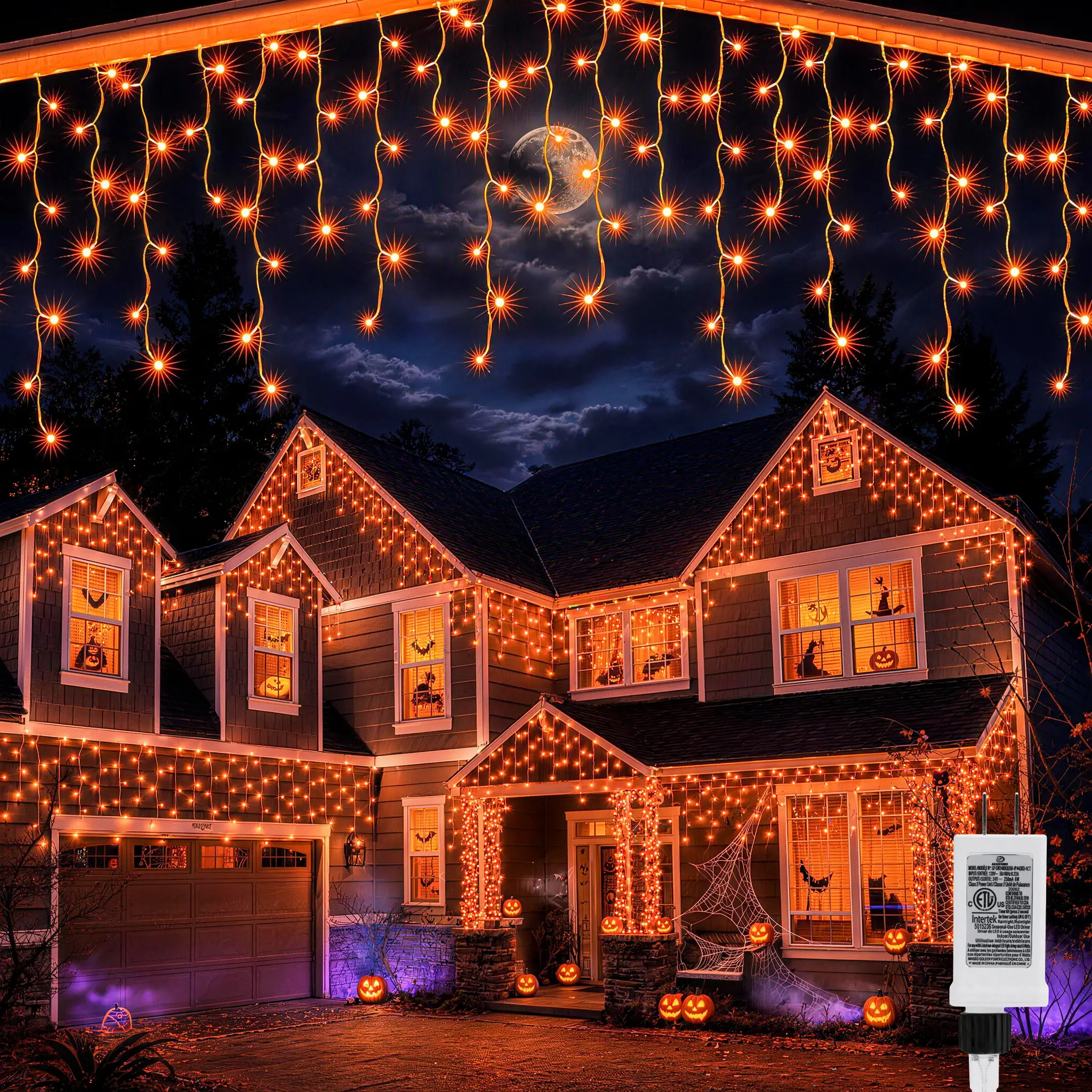 FLACCHI 400 LED Icicle String Lights - 8 Modes, Waterproof, Connectable with Timer, Multiple Sets Compatible, Vibrant Glow for Holidays Outdoor Decor, Eaves