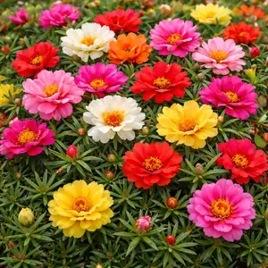 Vintage Moss Rose Seeds – Portulaca Grandiflora – 200+ Seeds – Heat Loving Summer Flower – Cottage Garden Border Plant – Patio Planter Annual