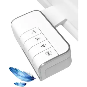 Bidet Attachment for Toilet, Non-Electric Dual Nozzle for Frontal & Rear Wash, Adjustable Water  Control, Fresh Water Bidet Toilet Seat, Self Cleaning Water Sprayer, White