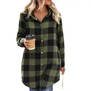 Color Block Plaid Shacket Jacket Womens Fall Clothes Fashion Outfits