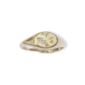 Moon & Stars Signet Ring
