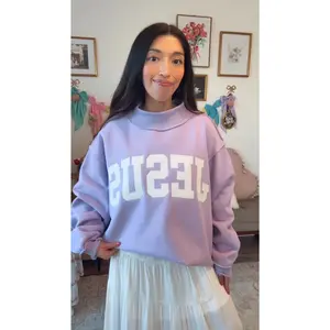 Lavender Jesus Crewneck