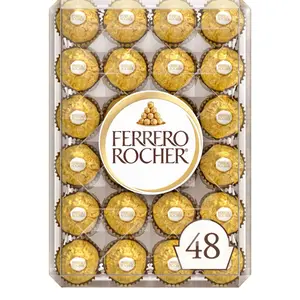 Ferrero Rocher Hazelnut Milk Chocolate 48 Count - Delicious Snack for Chocolate Lovers