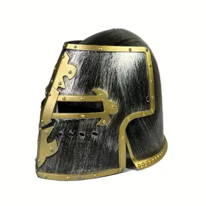 Gallant, Medieval Warrior Helmet - Plastic Knight Costume Accessory for Halloween, Day of the Dead & Winter Parties Masks