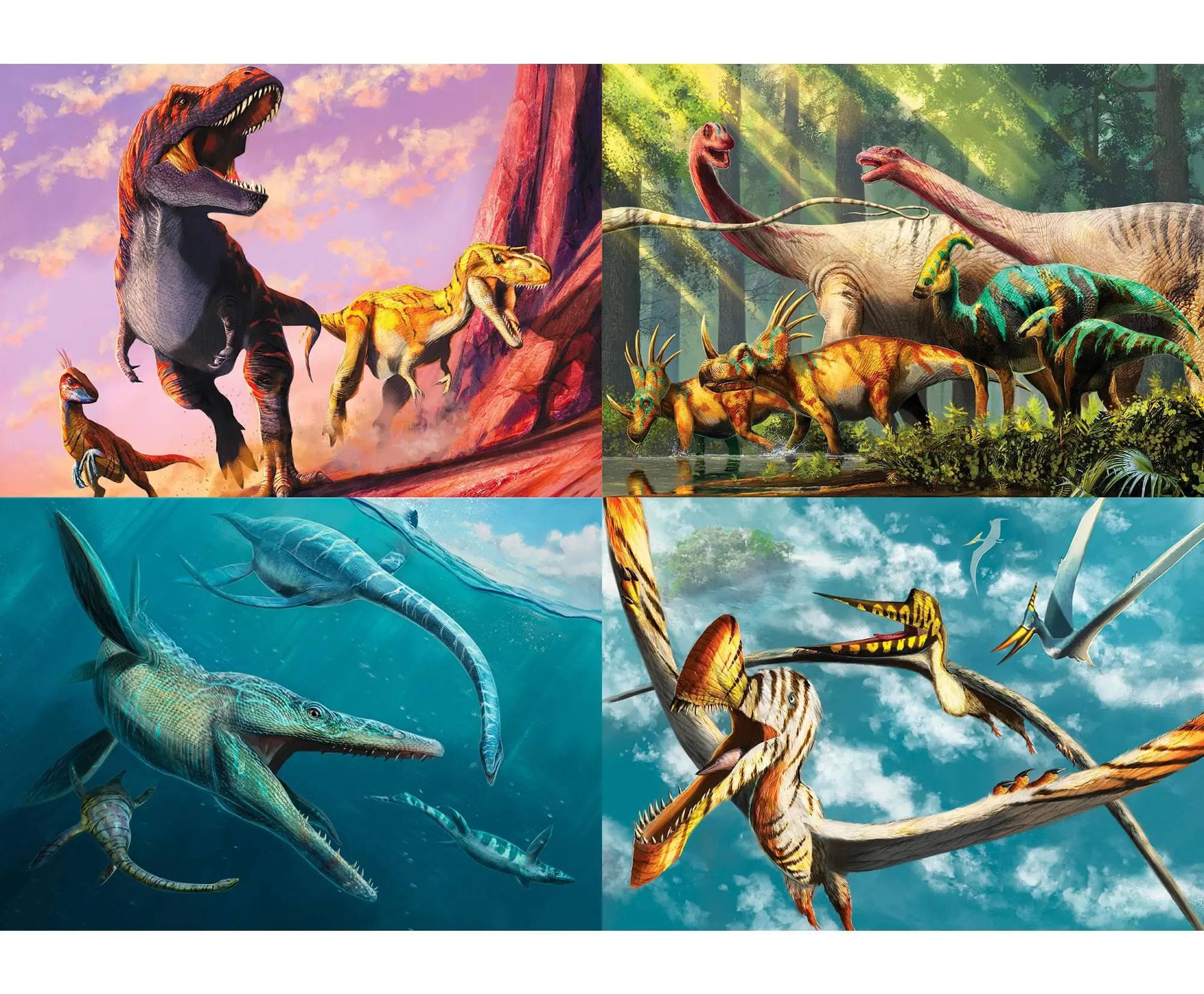 Dinosaur 100-Piece Jigsaw Puzzle Box Bundle | Set of 4 Dinosaur 100-Piece Jigsaw Puzzle Box Bundle | Set of 4