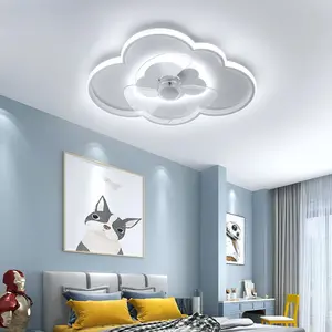 Ceiling Fan with Lights Remote APP Control, 11.8' Inch Flush Mount Ceiling Fan, Cloud Shape White Ceiling Fan with 6-Speed Wind (Reversible) and 3-Color Dimmable Smart Timing