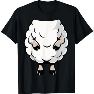 Sheep Shirt Adult Men Women Lamb Sheep Costume T-Shirt Relaxed Fit Cotton T-Shirt