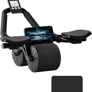 Uota Ab Roller Wheel with Elbow Support Automatic Rebound Abdominal Wheel for Abs Workout Equipment Trainer Fitn with Display Screen