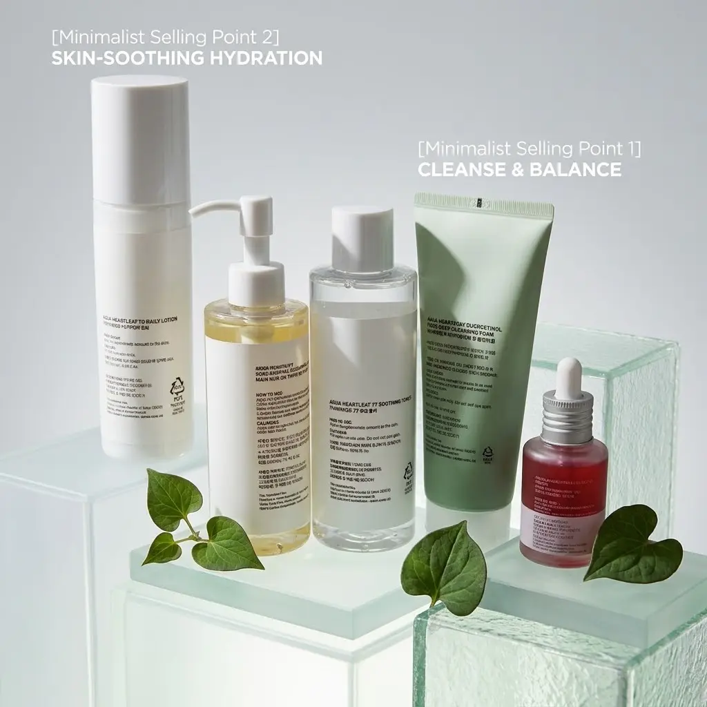 ‮ aunA ‬ Ultimate Glass Skin Skincare Set | Korean Beauty Routine with Cleansing Oil, Toner, Niacinamide Dark Spot Serum & Hydrating Lotion