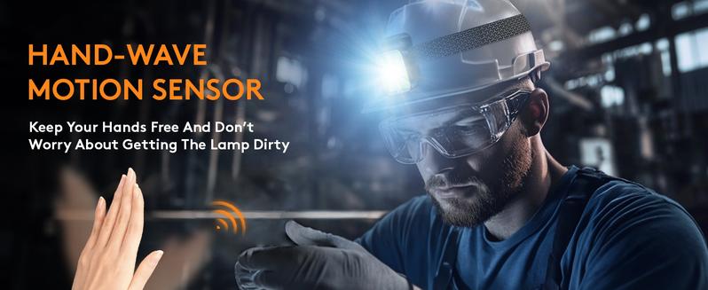 Hokolite Clip-On Running Light with 12 Lighting Modes, Motion Sensor, Rechargeable Battery,COB Red/Green, Outdoor Light Camping Running FIshing