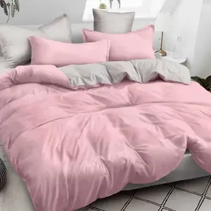 3Counts Duvet Cover Set, 1 Duvet Cover+2 Pillowcases(Without filler), Solid Peach Light Pastel Minimalist Modern theme,Soft Breathable Comfort Suitable for decoration Bedroom Apartment Dormitory Hotel.