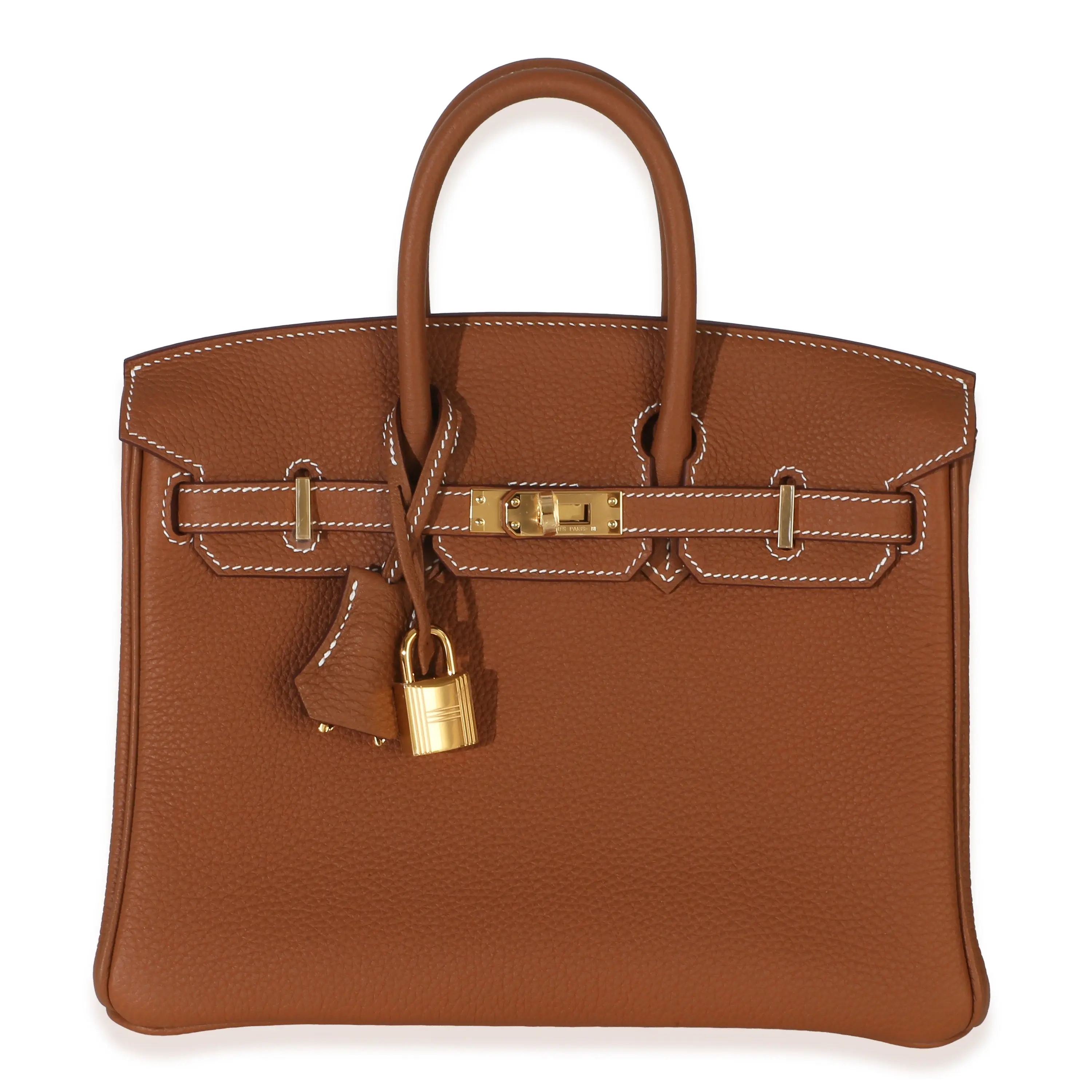 Pre-owned Leather Tote Bags Gold Togo Birkin 25 GHW