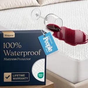 100% Waterproof Queen Mattress Protector - 360 Pad Protection Against Spills, Stains & Accidents for Parents & Pet Owners - Noiseless & Cooling Viscose Made from Bamboo (White)