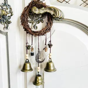 Witch Bell Hanging Decor - Witch's Bells for Protecting Your Home & the Occupants in Your Home (1 Count), Vintage Style Decorative Hangable Ornament
