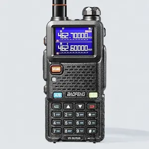UV-5G and 5W GMRS handheld walkie talkie with remote rechargeable two-way radio, equipped with NOAA weather receiver