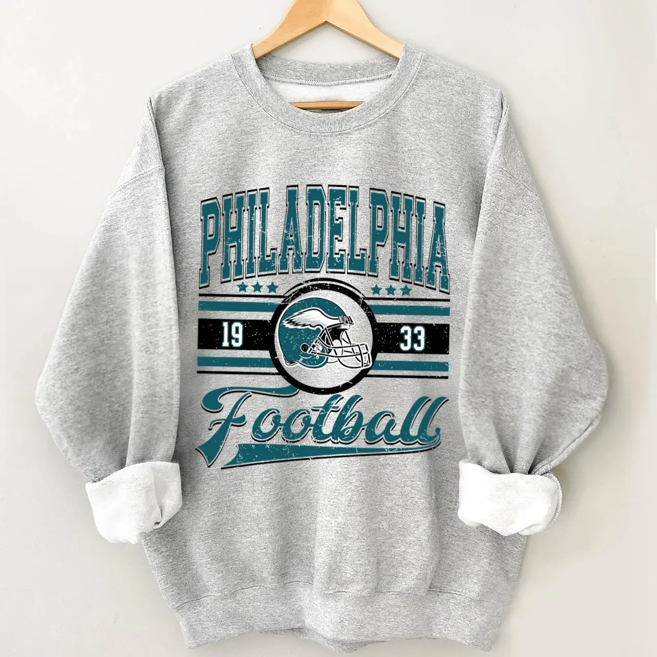 Vintage Y2k Philadelphia Football Sweatshirt, Philadelphia Fan Gift Crewneck Sweatshirt, Unisex Gifts For Football Fan