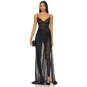 NBD Veronica Jumpsuit Gown in Black