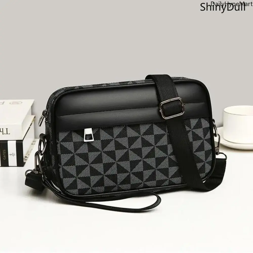 Men's Flip Cover Clutch Bag in Elegant PU Leather, Small Crossbody Pouch with Zipper for Evening, Travel & Commute