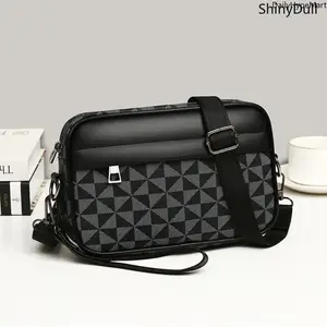 Men's PU Leather Small Casual Crossbody Bag - Fashionable Shoulder Bag for Commute Travel