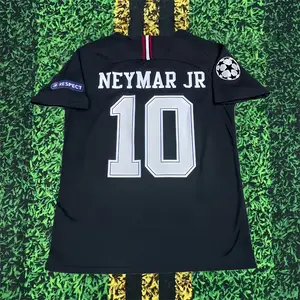 2018–19 Season Away Black No. 10 Neymar Short-Sleeve Soccer Jersey