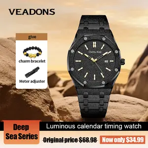 Clvmu Kiai Mechanical Watch Luxury Men's Wristwatch Stainless Steel Automatic Waterproof Luminous Full Dial Glow Matte Dial Matte Strap Fashion Business Casual Classic Style Premium Quality Durable Elegant Mens Wristwatch Night Light Gift for Him