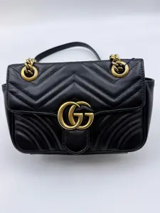 Pre-owned GUCCI Leather Crossbody Bags GG Marmont Small Shoulder Bag