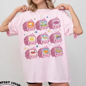 Retro TV Channel Movie Television Shirt, TV Channel High School Musical Hannah Montana Lizzie Shirt, Family Matching Shirt