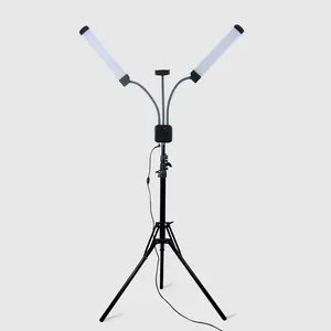 Double Arms LED Eyebrow Tattoo Light Microblading Eyelash Extension LED Floor Lamp For Beauty spa Salon Makeup led fill Light