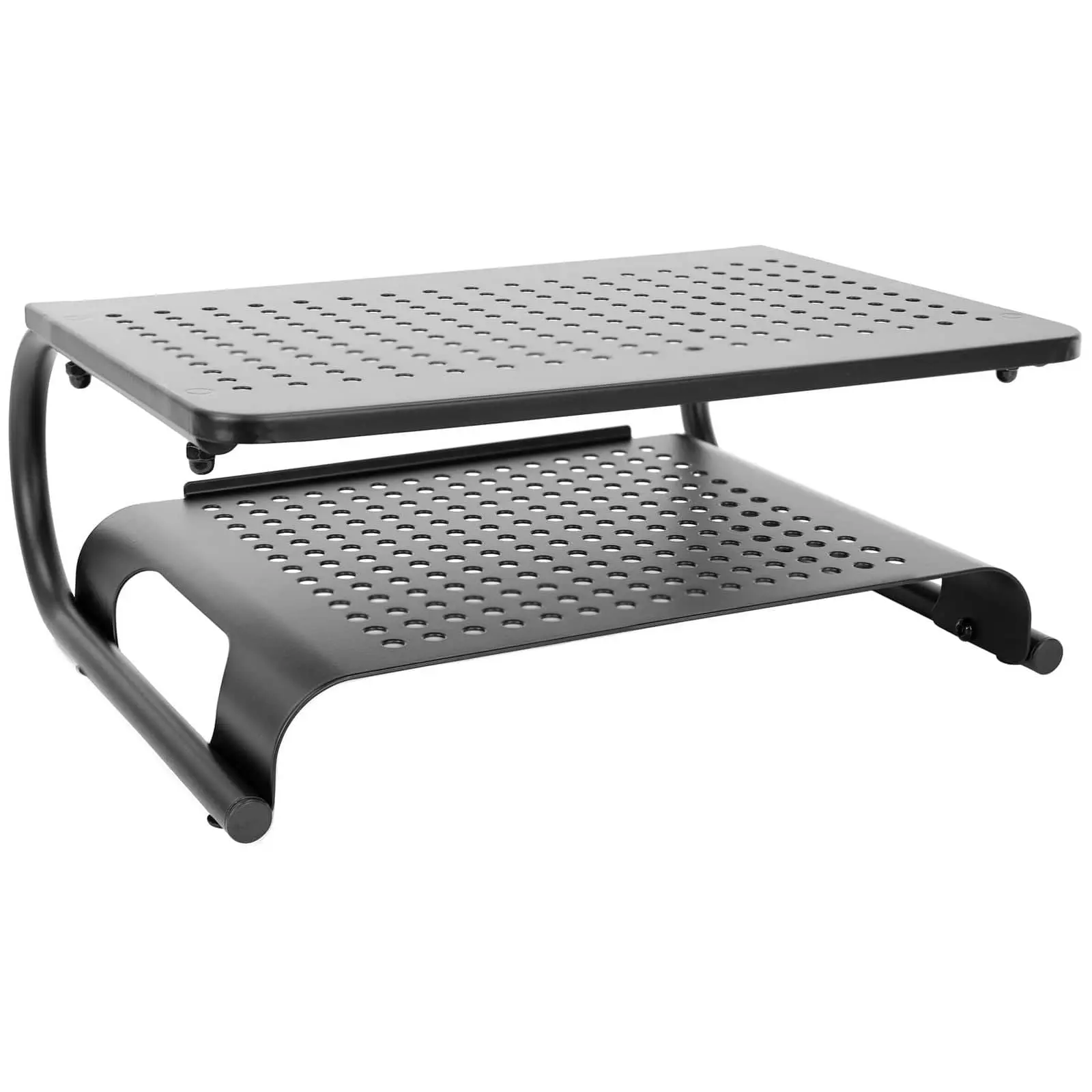 Mount-It! Two Tier Monitor Stand with Keyboard Shelf, Metal Monitor Riser for 11–32 Inch Monitors & Laptops, Ergonomic Desk Organizer, Holds 44 lbs