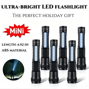 6PCS USB charging LED flashlights - Mini powerful flashlighPerfect for outdoor camping, home disaster preparedness,fishing and vehicle use