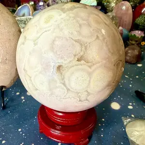 Pink Amethyst Sphere With Stand