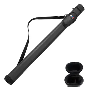 1x1 Hard Leatherette Billiard Pool Cue Stick Carrying Case (Black/Blue/Brown/Burgundy/Grey)