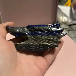Lapis crystal wolf head