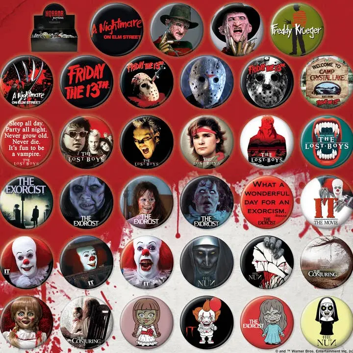 Horror Buttons/Pins Horror Buttons/Pins