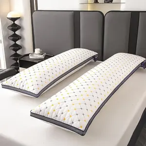 Solid Color Long Pillow, 1 Count Soft Comfortable Sleep Pillow, Neck Pillow, Bedding Supplies for Home Bedroom Hotel