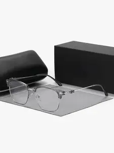 Simple Anti-blue Light Semi-rimless Browline Eyeglasses for Everyday Use, Basic Frame Fashion Eyeglasses for Women & Men, Fashion Eyeglasses for Party, Daily Clothing Decor, Perfect for Student Daily Use