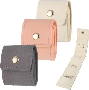 3PCS Travel Jewelry Case, Mini Portable Jewelry Travel Pouch, Small Jewelry Organizer for Rings, Earrings, Pendants, Necklaces, Organizer Storage Holder Case