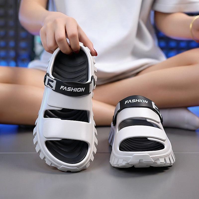 FoamFam Men's Easy Clean Lightweight Platform Slides Non-Slip Breathable Work Sandals with Shock Absorbing Sole  Durable Resistant to Dirt & Wear  Perfect for Restaurant Home Outdoor Beach