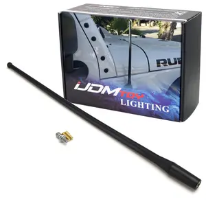 iJDMTOY Set of 13-Inch Rubber Flexible Stubby Radio Antenna Topper For Jeep Wrangler TJ JK JL, Gladiator JT