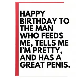 1PC Adult Humorous Birthday Greeting Card, Bold Text Style, Funny Anniversary Gift, Perfect for Husband Boyfriend Partner